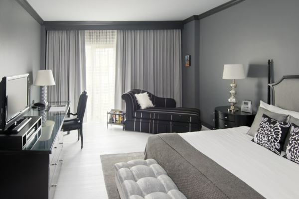 schlafzimmer wandfarbe neutrale farben grau farbtöne