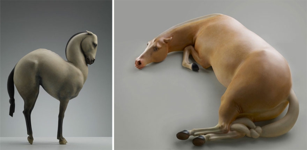 pferde tiere skulpturen ideen künstler erde