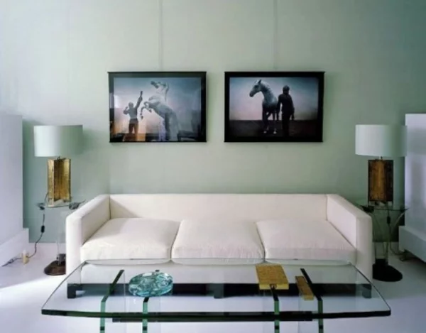 wandfarben pastelltöne farbgestaltung wohnzimmer couch