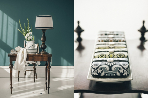 Zimmer Farbgestaltung - frisches Salbeigrün im Innendesign