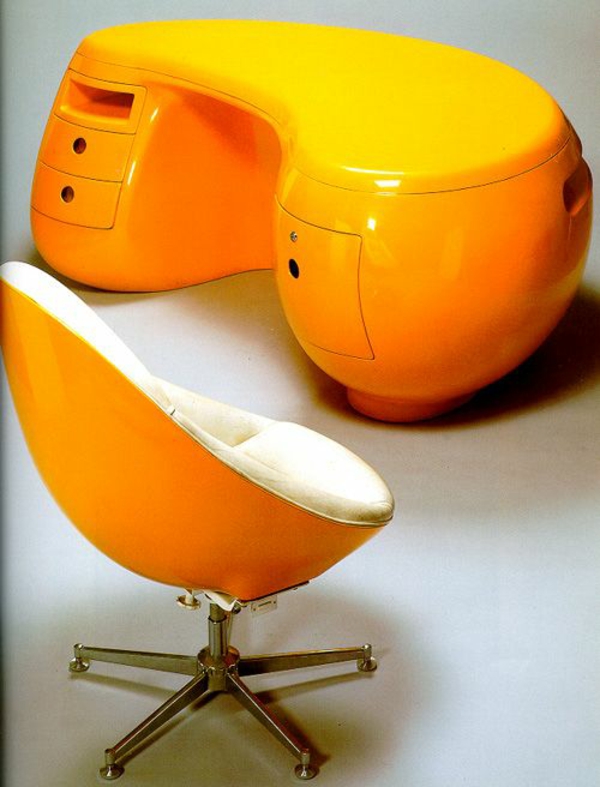 Büro möbel ergonomisch komplettset orange