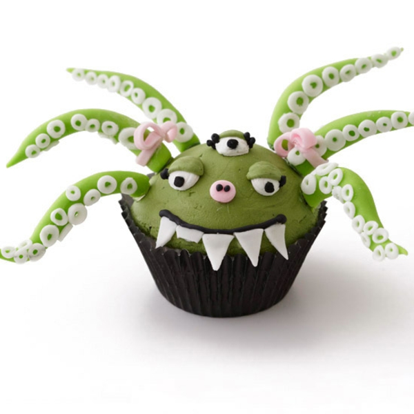 Grusel Muffins backen halloween gebäck cupcakes außerirdischer