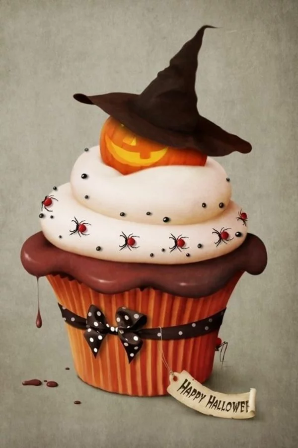Grusel Muffins backen halloween nachtisch cupcakes rezept ideen