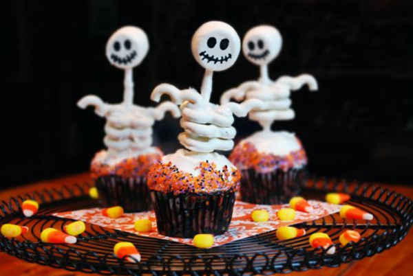 Halloween Party Rezepte Grusel Muffins gespenster halloween gebäck