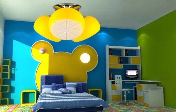 Kinderzimmer himmel Deckenleuchte designer gelb farben
