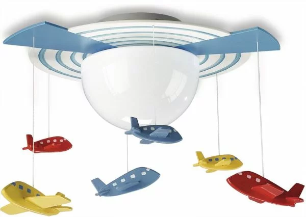Kinderzimmer Deckenleuchte lichter hängend lampen designer gelb flugzeuge jungen