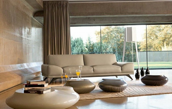 Moderne Wohnzimmermöbel ovale natürliche formen