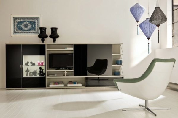 Moderne hängelampen papeir Wohnzimmermöbel sessel teppich