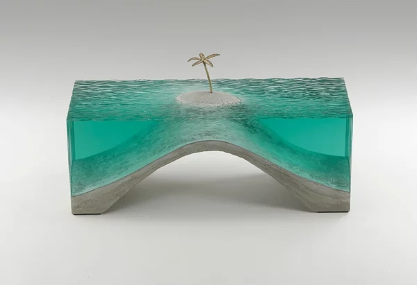 Skulpturen Glas meer ozean einsam palme
