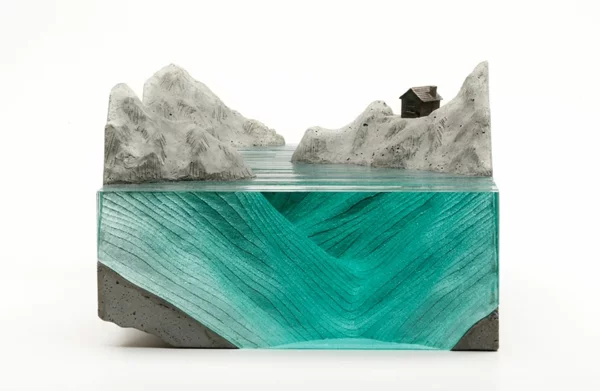 Skulpturen aus Glas meer ozean eisberg insel