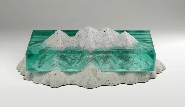 Skulpturen aus Glas meer ozean eisberg