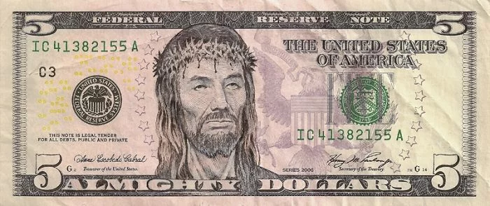 Us Dollar Banknoten dollar scheine jesus gesicht