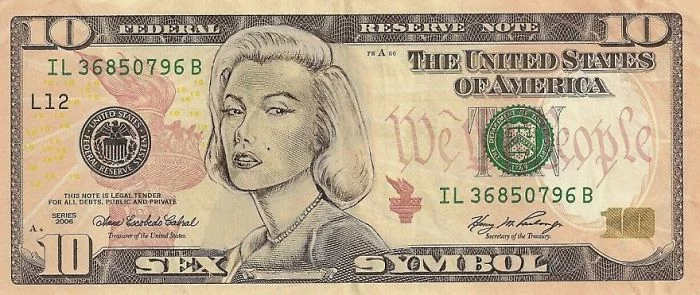Us Dollar Banknoten dollar scheine merilyn monroe gesicht