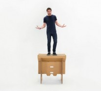 Außergewöhnliche Möbel -Ausgefallener Tisch aus Kartonpapier