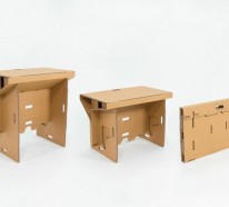Außergewöhnliche Möbel -Ausgefallener Tisch aus Kartonpapier