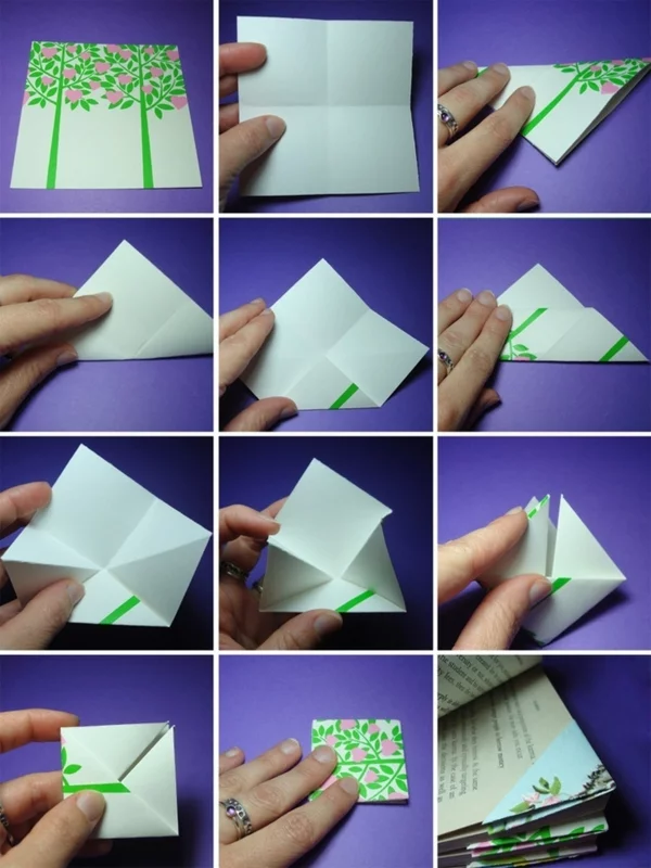 bastelanleitung lesezeichen selber machen bastelideen mit papier