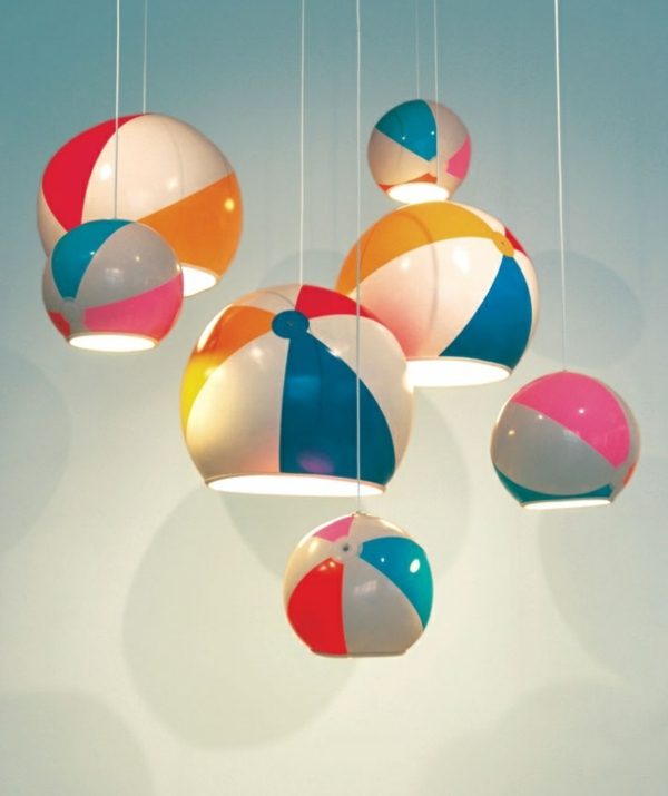 design leuchten kugel pendelleuchte strandball lampenschirm