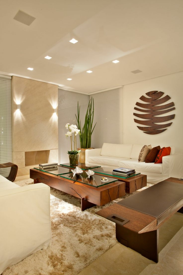 wohnzimmer möbel modern trendy beleuchtung lichter