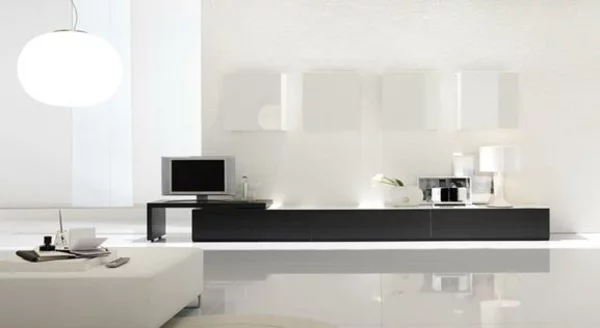 glanz fußboden wohnzimmer möbel modern trendy stehlampe rund