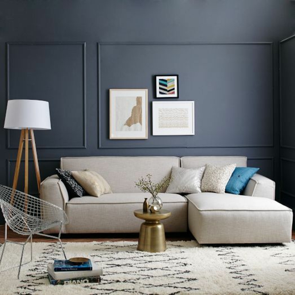 einrichtungsideen wohnzimmer möbel modern trendy wand paneele