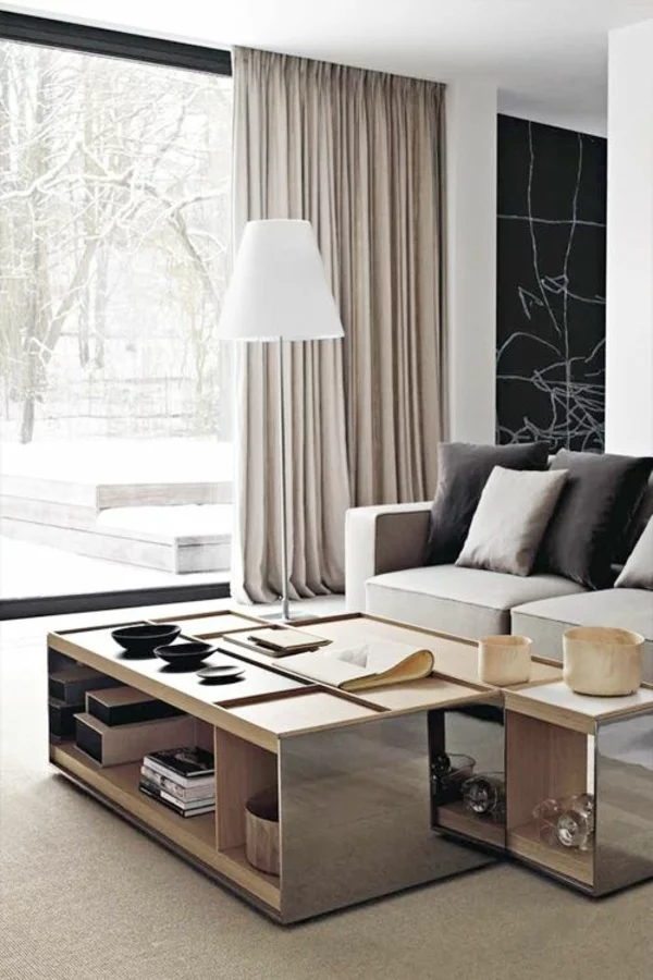 gardinen ideen wohnzimmer modern einrichten fertiggardinen moderne vorhänge