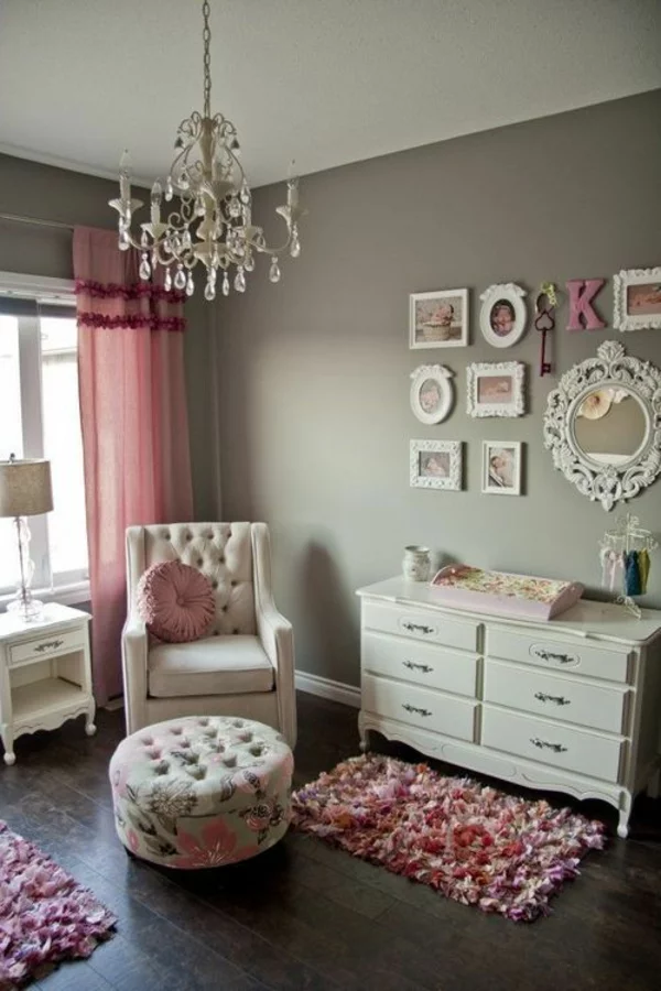 gardinen rosa vorhangstoffe romantisches schlafzimmer gestalten