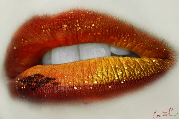 halloween lippen schminken orange
