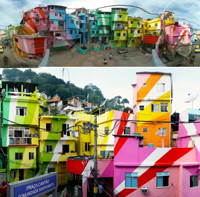 hausfassaden farbgestaltung hausfassade gestalten architektur wohnblock stadtviertel brazil