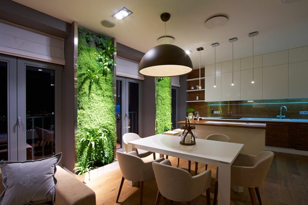 küche essbereich dekoration grün