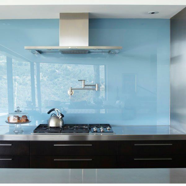 küchenrückwand aus glas küchenrückwand plexiglas hellblau