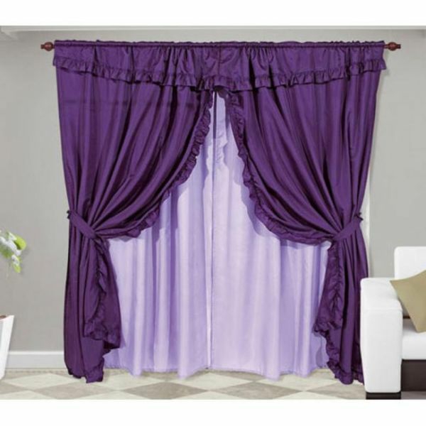  fenster vorhänge lila gardinen schlafzimmer designs