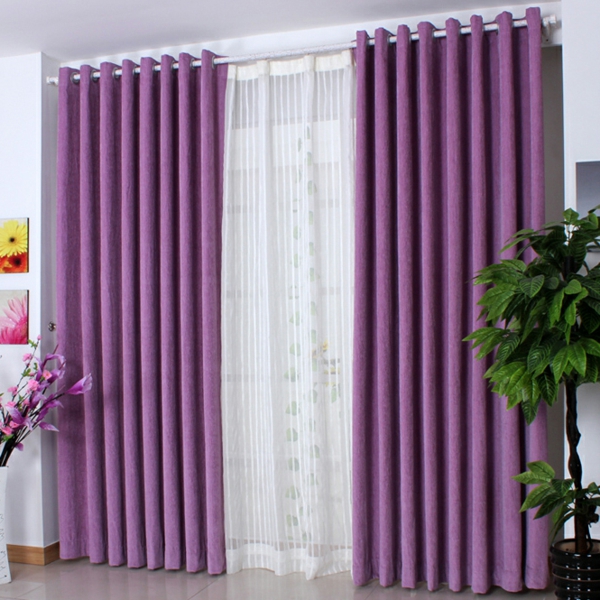purpurrot gardinen fenster vorhänge schlafzimmer ideen