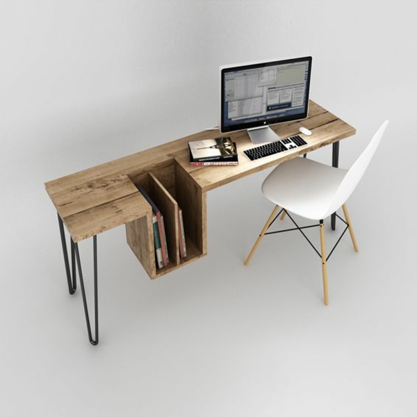 pc tische möbeldesign computertisch holz minimalistisches design