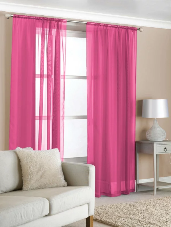 rosa gardinen organza gardinen transparent gardine wohnzimmer gardinen modern