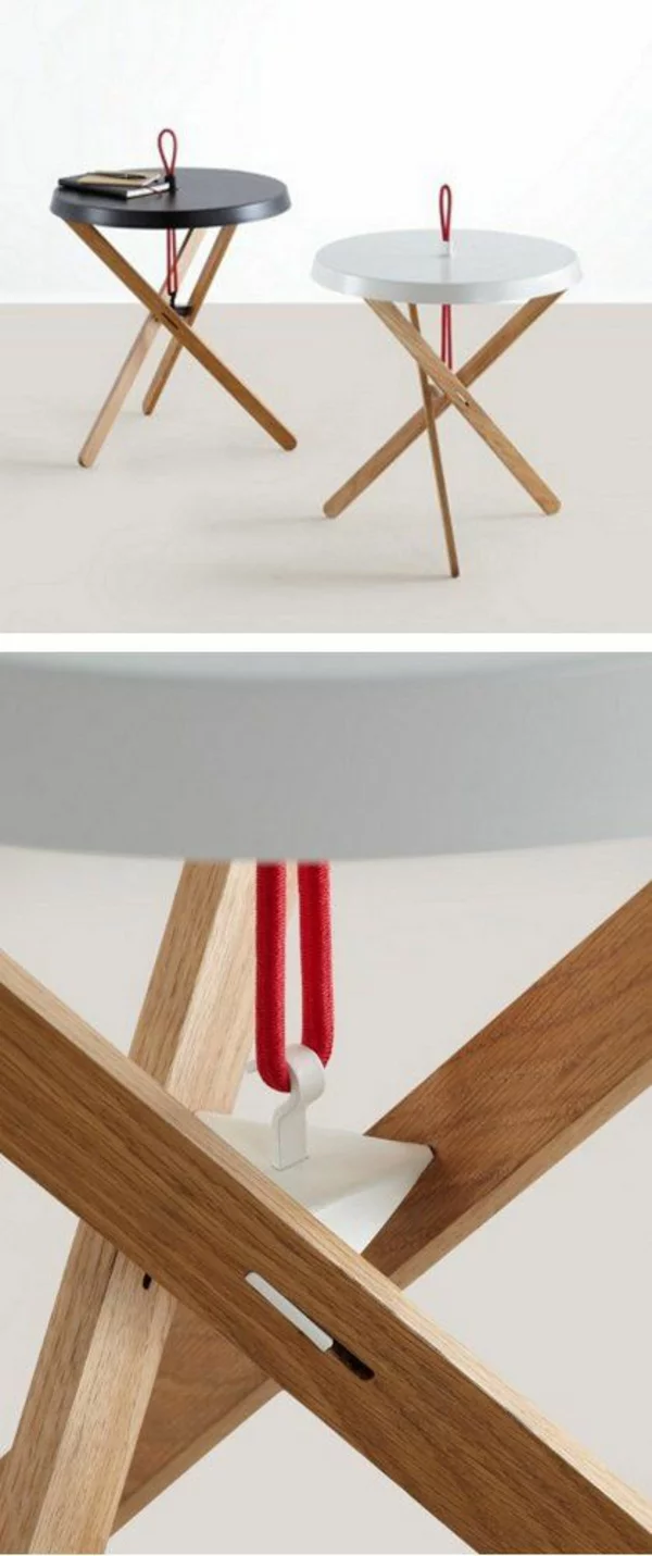 runde Couchtische Designermöbel schlichte Formen neue Materialien gute Mechanismen 