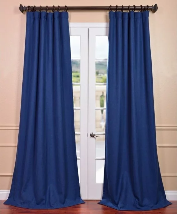 schlafzimmer gardinen ideen fertiggardinen moderne vorhänge blau