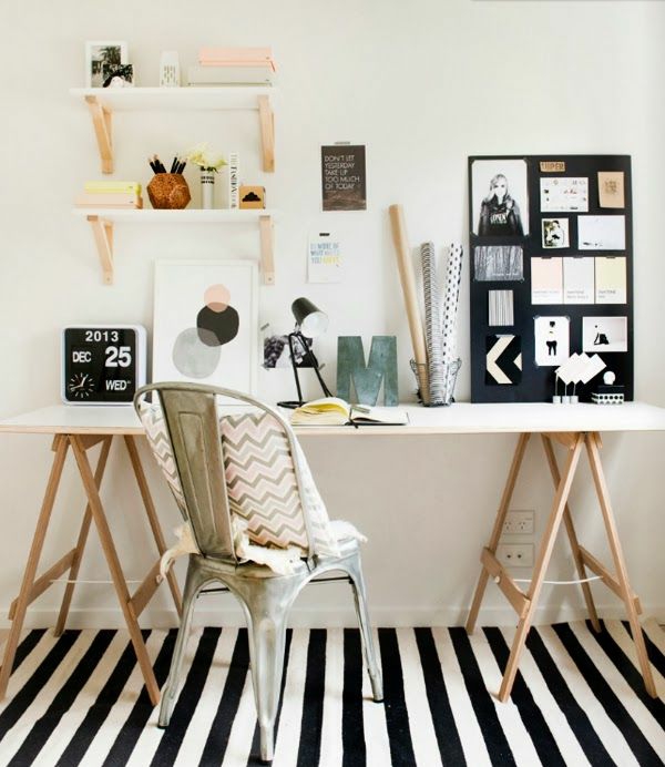 skandinavische möbel häusliches arbeitszimmer gestalten schreibtisch läufer