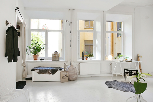 wohnung skandinavisches design offener wohnraum arbeitszimmer büroeinrichtung