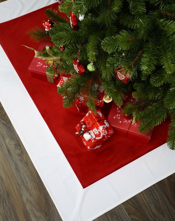  Moderne Weihnachtsdeko tisch geschenke rot 
