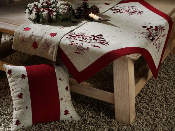 weich komfortabel Moderne Weihnachtsdeko wolle rot grau