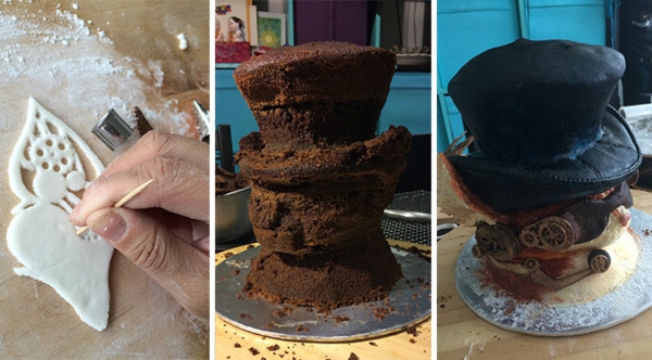 Besondere Kuchen torten dekorieren hut kopf schokolade