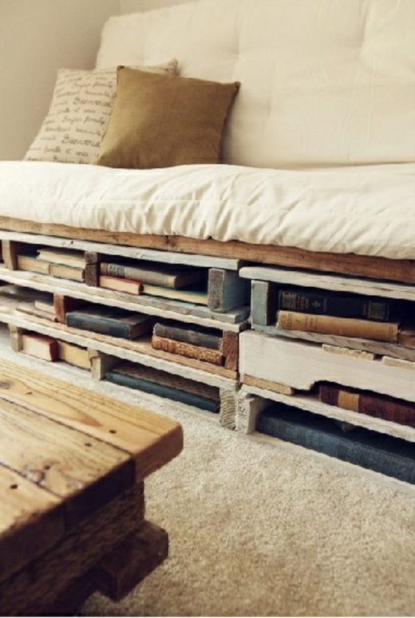 DIY Betten aus Holzpaletten auflagen weich