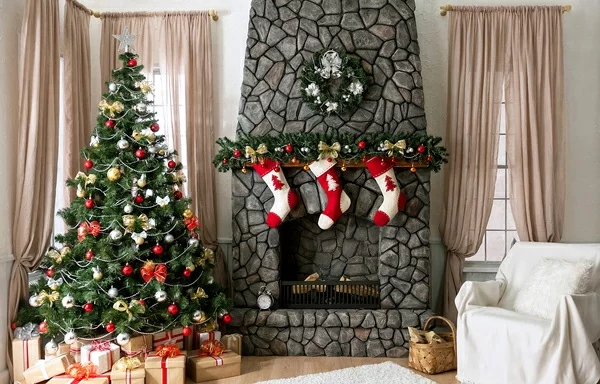 Girlanden zu Weihnachten tannenbaum dekoration