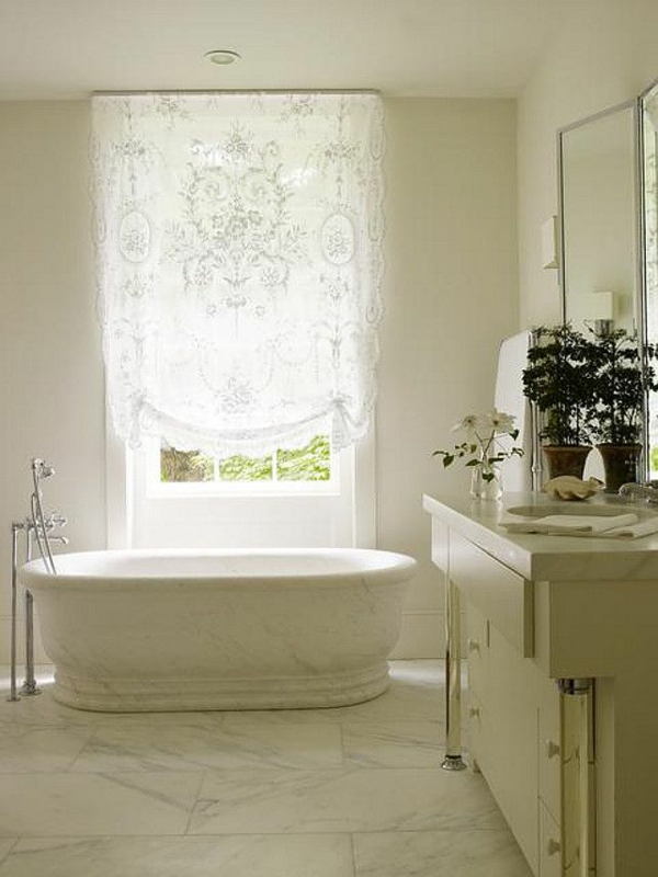 Fenster gestaltung leicht gardinen rollos badezimmer
