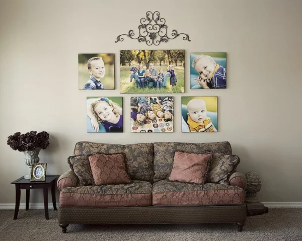 Fotos auf Leinwand selber machen sofa