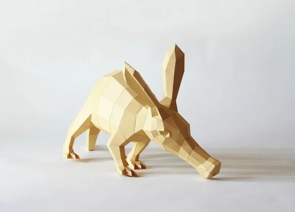 Geometrische Papier Tierfiguren lange ohren