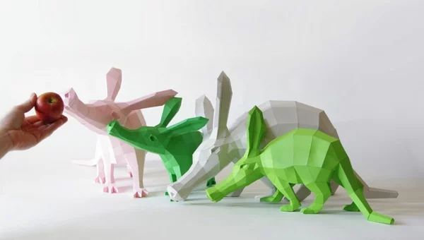 Tierfiguren aus Papier wald tiere