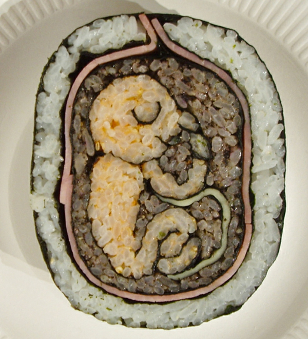Gerissene baby Sushi selbst machen Arten schwanger