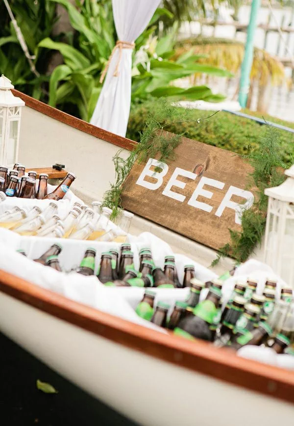 Hochzeitsfeier bier Ideen hochzeitsdeko selber machen getränke