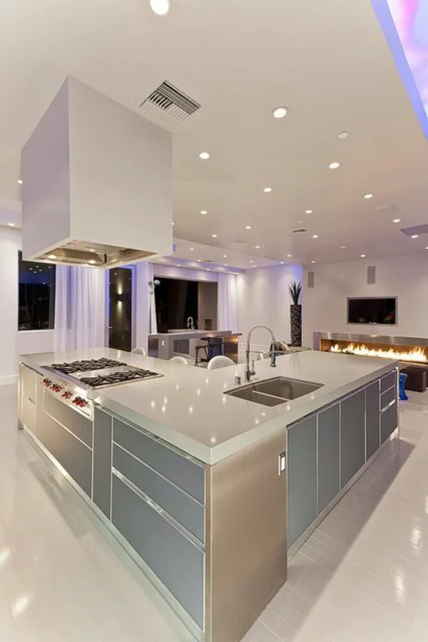  Kochinsel küchenblock Moderne Küchen freistehend beleuchtung